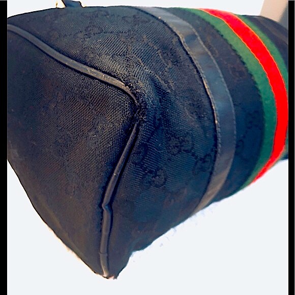 Vintage GUCCI Web Boston Bag - Picture 11 of 13